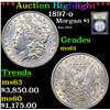 ***Auction Highlight*** 1897-o Morgan Dollar $1 Graded BU+ By USCG (fc)