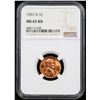 Image 2 : NGC 1957-d Lincoln Cent 1c Graded ms65 rd By NGC