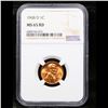 Image 2 : NGC 1968-d Lincoln Cent 1c Graded ms65 rd By NGC