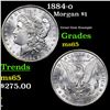 Image 1 : 1884-o Morgan Dollar $1 Grades GEM Unc
