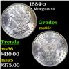 Image 1 : 1884-o Morgan Dollar $1 Grades GEM+ Unc