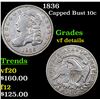 Image 1 : 1836 Capped Bust Dime 10c Grades vf details