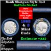 Image 1 : Buffalo Nickel Shotgun Roll in Old Bank Style 'Bell Telephone'  Wrapper 1923 & S Mint Ends