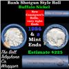 Image 1 : Buffalo Nickel Shotgun Roll in Old Bank Style 'Bell Telephone'  Wrapper 1924 & S Mint Ends