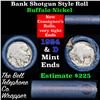 Image 1 : Buffalo Nickel Shotgun Roll in Old Bank Style 'Bell Telephone'  Wrapper 1924 & D Mint Ends