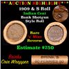 Image 1 : ***Auction Highlight*** Indian cent 1c orig roll, 1909 end S other end (fc)