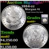 Image 1 : ***Auction Highlight*** 1884-cc Morgan Dollar $1 Graded ms66+ By SEGS (fc)