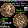 Image 1 : ***Auction Highlight*** 1802/0 Rev 1802 Draped Bust Half Cent C-2 1/2c Graded vf30 details By SEGS (
