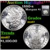 Image 1 : ***Auction Highlight*** 1880-s Morgan Dollar $1 Graded ms67 By SEGS (fc)