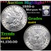 Image 1 : ***Auction Highlight*** 1889-o Morgan Dollar $1 Graded Choice Unc By USCG (fc)