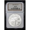 Image 2 : NGC 2004 Silver Eagle Dollar $1 Graded ms69 By NGC