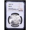 Image 2 : NGC 1880-p Morgan Dollar $1 Graded ms64 By NGC