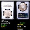 Image 1 : NGC 1884-p Morgan Dollar $1 Graded ms63 By NGC
