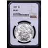 Image 2 : NGC 1889-p Morgan Dollar $1 Graded ms63 By NGC