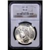 Image 2 : NGC 1923-p Peace Dollar $1 Graded ms65 By NGC