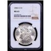Image 2 : NGC 1884-o Morgan Dollar $1 Graded ms63 By NGC