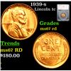 Image 1 : 1939-s Lincoln Cent 1c Graded ms67 rd By SEGS