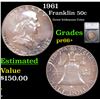 Image 1 : Proof 1961 Franklin Half Dollar 50c Graded pr66+ BY SEGS