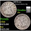 Image 1 : 1875-cc Twenty Cent Piece 20c Graded f15 By SEGS