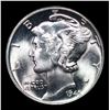 Image 2 : 1945-p Mercury Dime 10c Graded ms66+ By SEGS