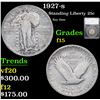 Image 1 : 1927-s Standing Liberty Quarter 25c Graded f15 By SEGS