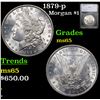 Image 1 : 1879-p Morgan Dollar $1 Graded ms65 By SEGS