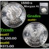Image 1 : 1880-s Morgan Dollar $1 Graded ms66+ By SEGS