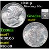 Image 1 : 1941-p Mercury Dime 10c Graded ms66+ By SEGS