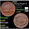 Image 1 : 1857 Flying Eagle Cent 1c Graded au58 By SEGS