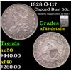 Image 1 : 1828 Capped Bust Half Dollar O-117 50c Graded xf45 details BY SEGS