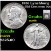 Image 1 : 1936 Lynchburg Old Commem Half Dollar 50c Graded ms66 BY SEGS