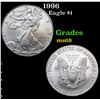 Image 1 : 1996 Silver Eagle Dollar $1 Grades GEM+++ Unc