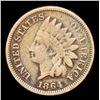 Image 2 : 1864 CN Indian Cent 1c Grades f+