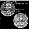 Image 1 : Proof 1957 Washington Quarter 25c Grades GEM++ Proof