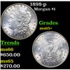 Image 1 : 1898-p Morgan Dollar $1 Grades GEM+ Unc