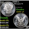 Image 1 : 1880-s Morgan Dollar $1 Grades Choice Unc+ PL