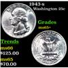 Image 1 : 1943-s Washington Quarter 25c Grades GEM+ Unc