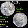 Image 1 : 1923-p Peace Dollar $1 Grades Choice+ Unc