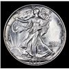 Image 2 : 1937-p Walking Liberty Half Dollar 50c Grades Choice Unc