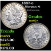 Image 1 : 1887-o Morgan Dollar $1 Grades Select Unc