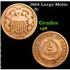 Image 1 : 1864 Large Motto Two Cent Piece 2c Grades vg, very good