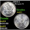 Image 1 : 1884-o Morgan Dollar $1 Grades Select+ Unc