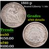 Image 1 : 1861-p Seated Liberty Half Dime 1/2 10c Grades xf Details