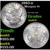 Image 1 : 1883-o Morgan Dollar $1 Grades Choice+ Unc