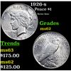 Image 1 : 1926-s Peace Dollar $1 Grades Select Unc