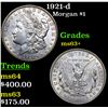 Image 1 : 1921-d Morgan Dollar $1 Grades Select+ Unc