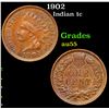 Image 1 : 1902 Indian Cent 1c Grades Choice AU