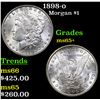 Image 1 : 1898-o Morgan Dollar $1 Grades GEM+ Unc