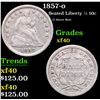 Image 1 : 1857-o Seated Liberty Half Dime 1/2 10c Grades xf