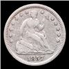 Image 2 : 1857-o Seated Liberty Half Dime 1/2 10c Grades xf